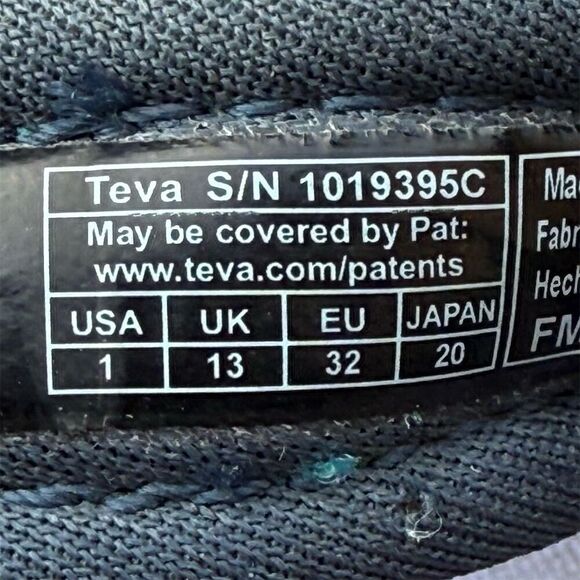 Teva Kids' Adventure Sandals Size 1 Multicolor Water-Friendly Sport Sandal - Picture 8 of 10